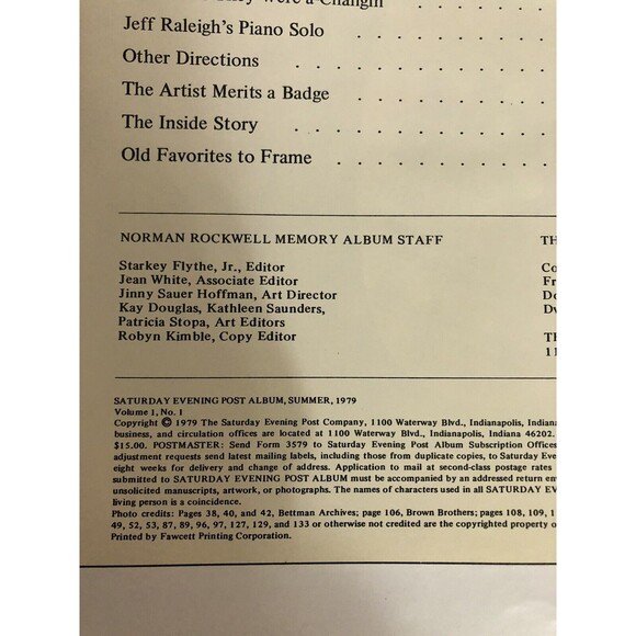 NORMAN ROCKWELL MEMORY ALBUM VOL 1 NO 1 (1979) THE SATURDAY EVENING POST - Picture 6 of 11